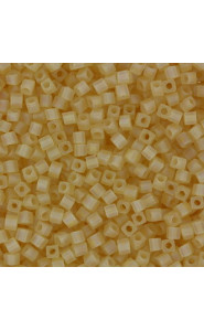 Miyuki square - cubes 1.8mm Beads - Matted transparent light topaz ab SB18-132FR